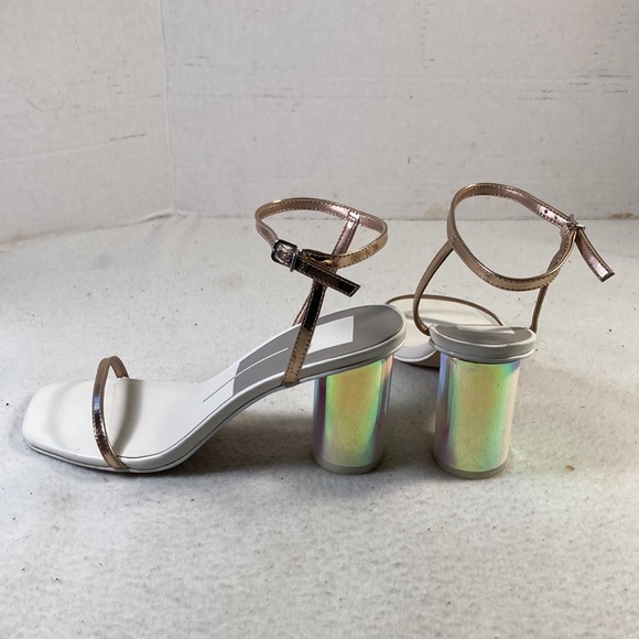 Dolce Vita Woman’s Neomey Rose Gold & Iridescent Heels Sandals - Picture 5 of 7